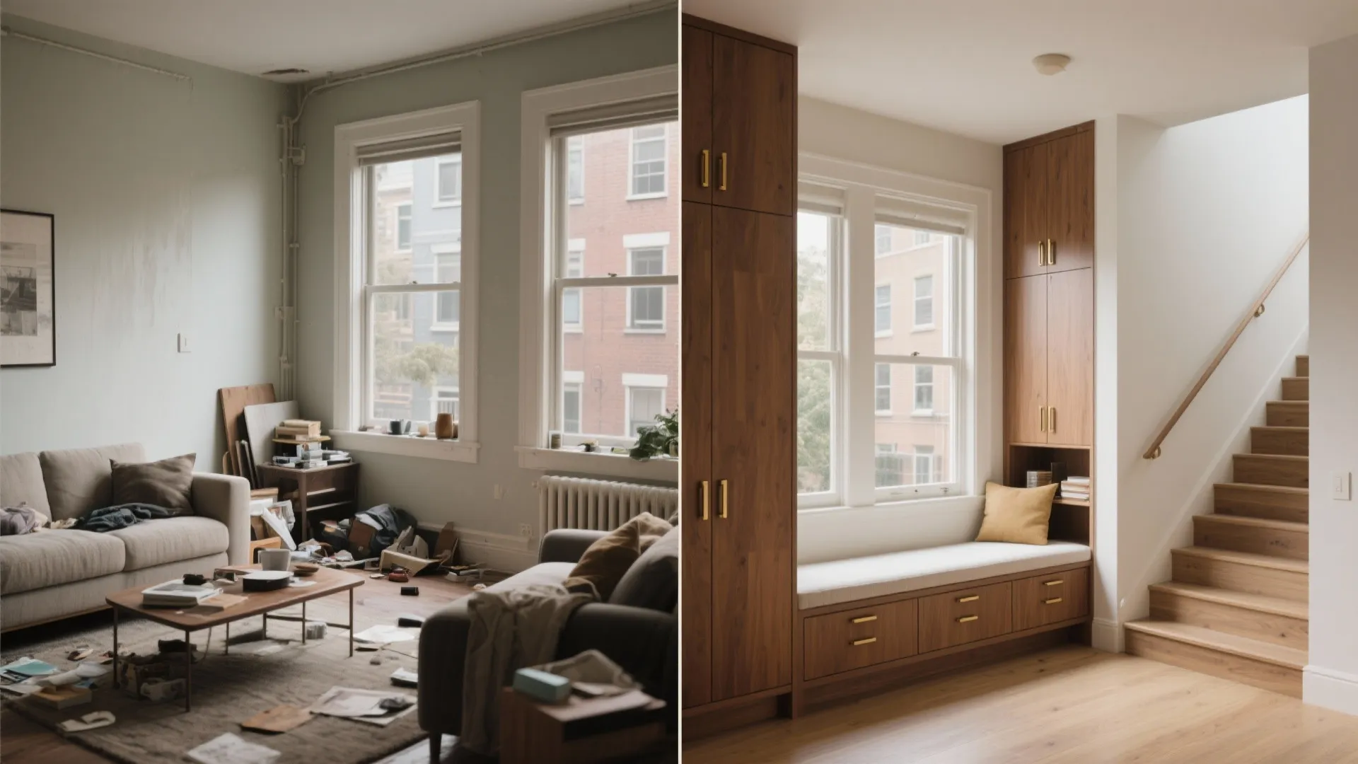 3. Build storage into window seats and stair nooks