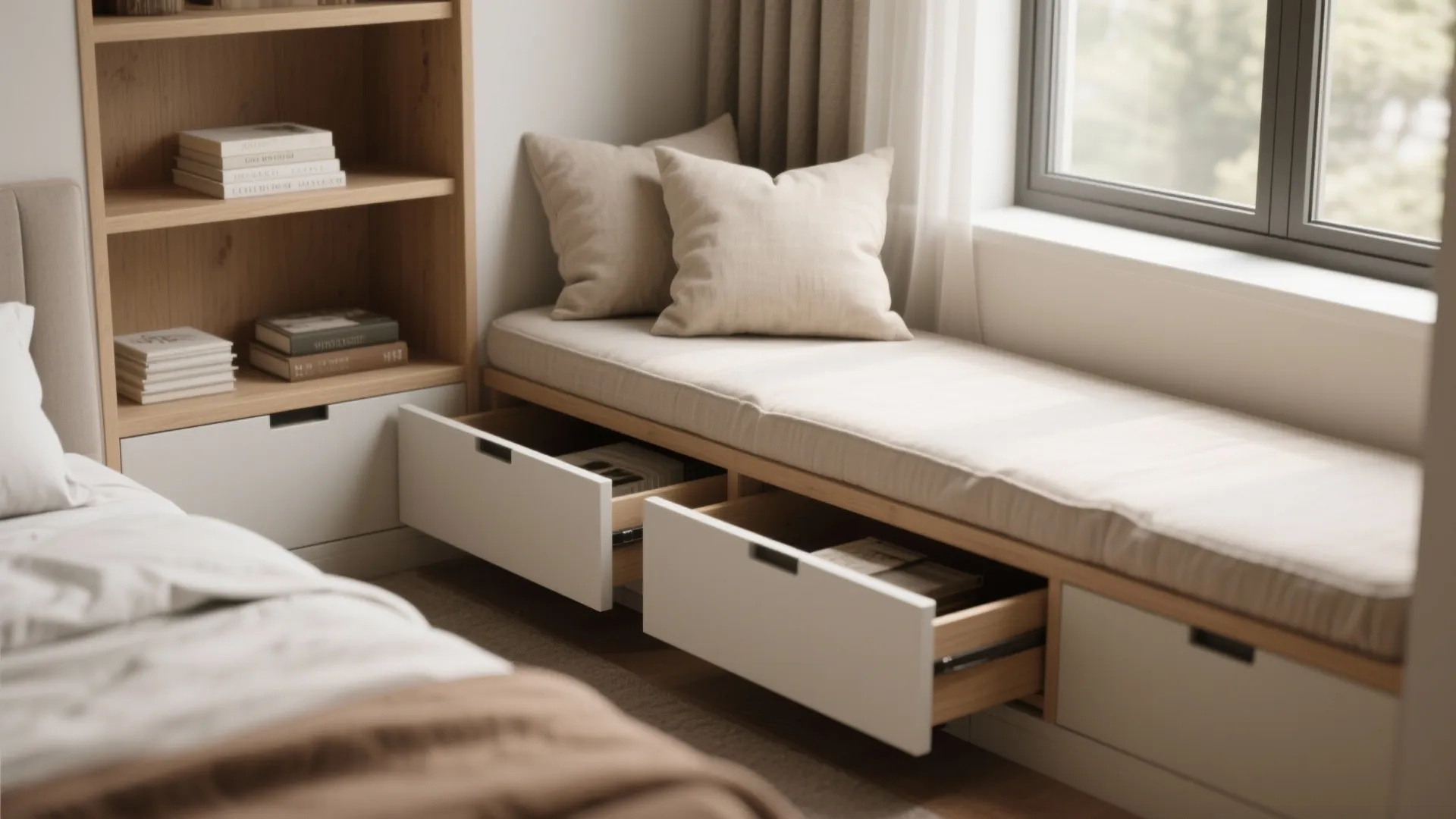 3. Built-in storage and window seats