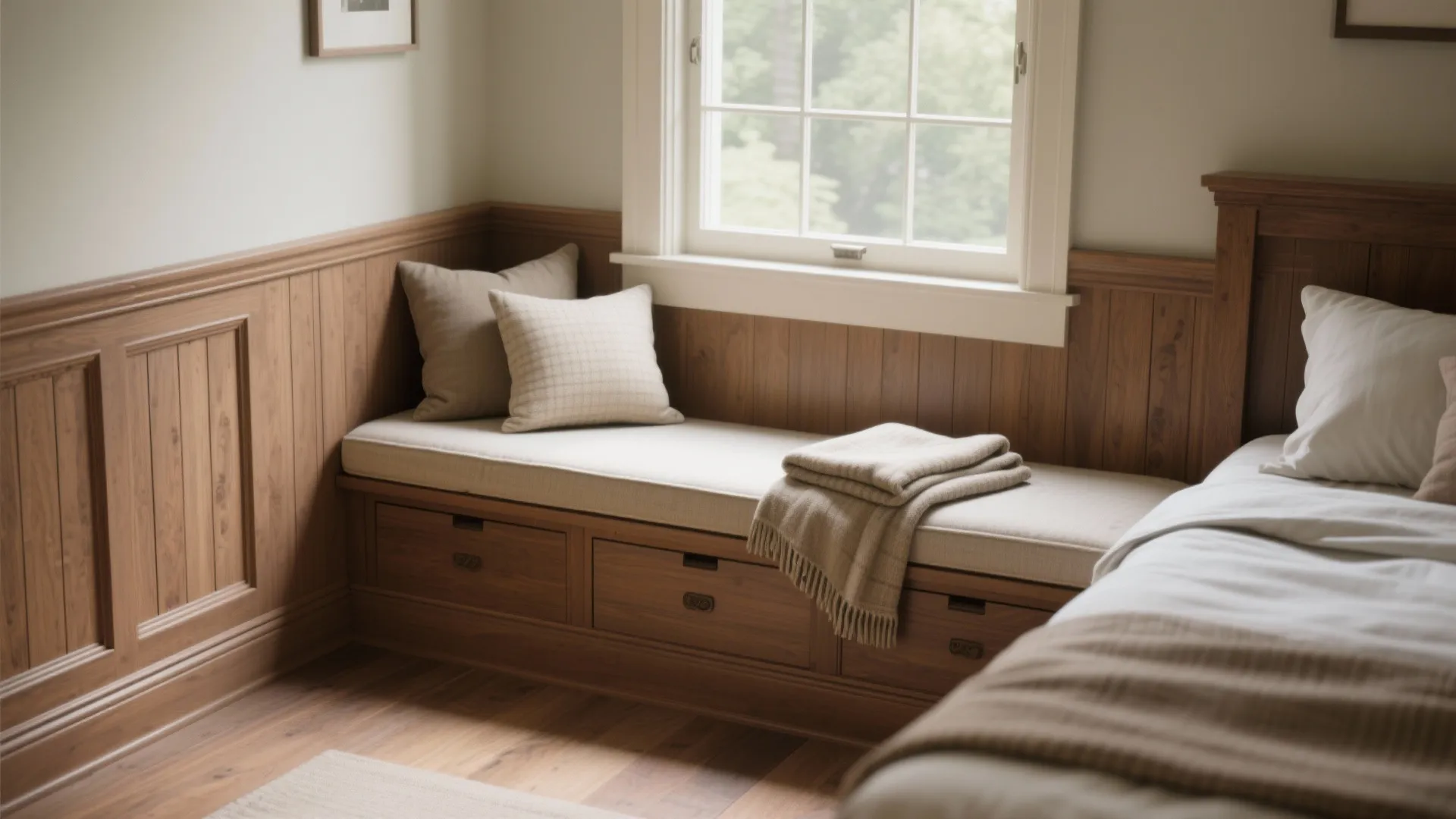 1. Built-in storage under window seats