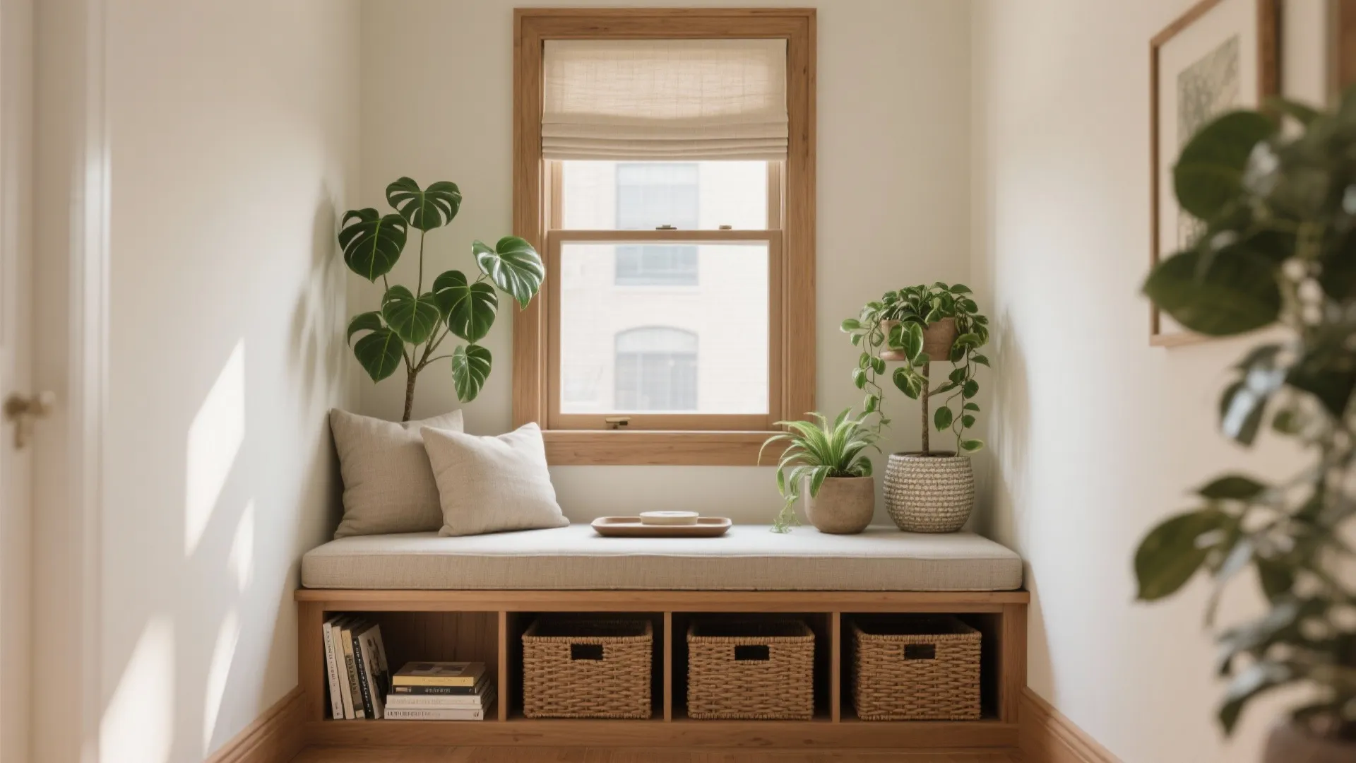Window Seat Styling + Greenery Layers