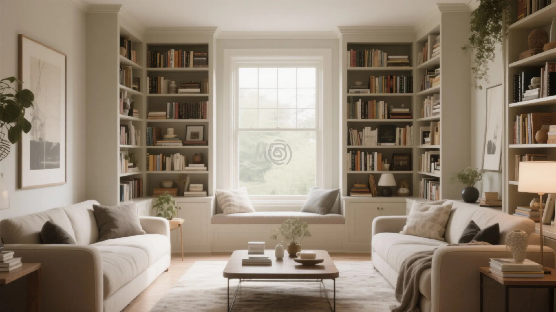 9. Built-in Shelving Around Windows