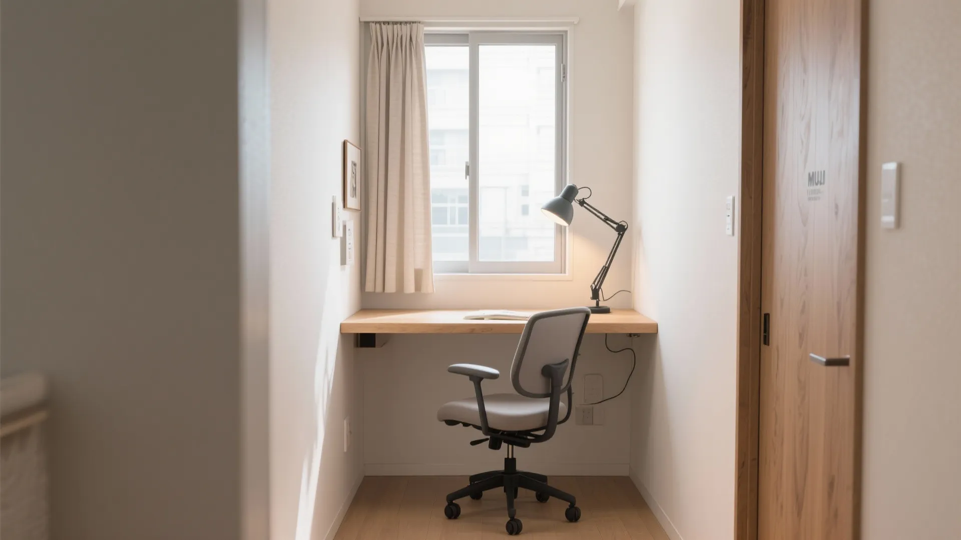 Tips 2: 学習コーナーは“窓横90cm”＋回転チェアで動線最短（動線計画）