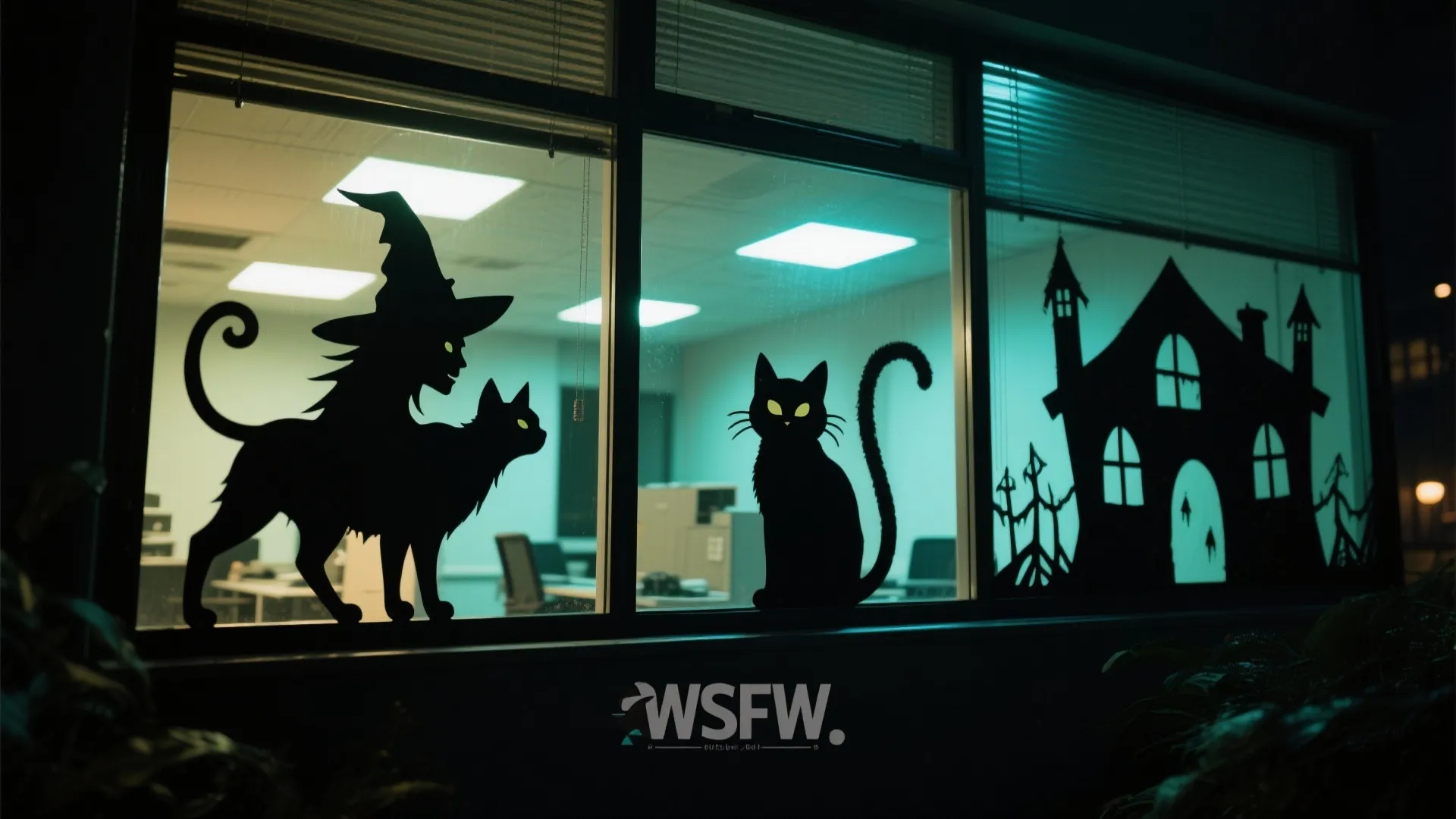 7. Eerie Window Silhouettes