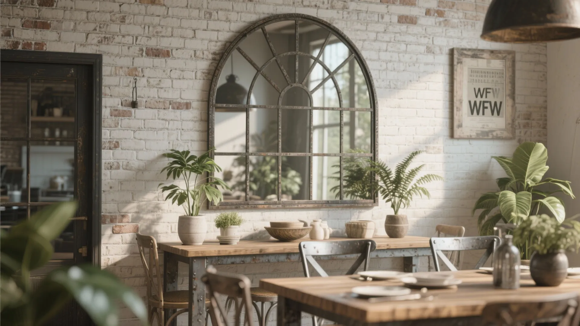 4. Window-Style Mirror for Architectural Interest