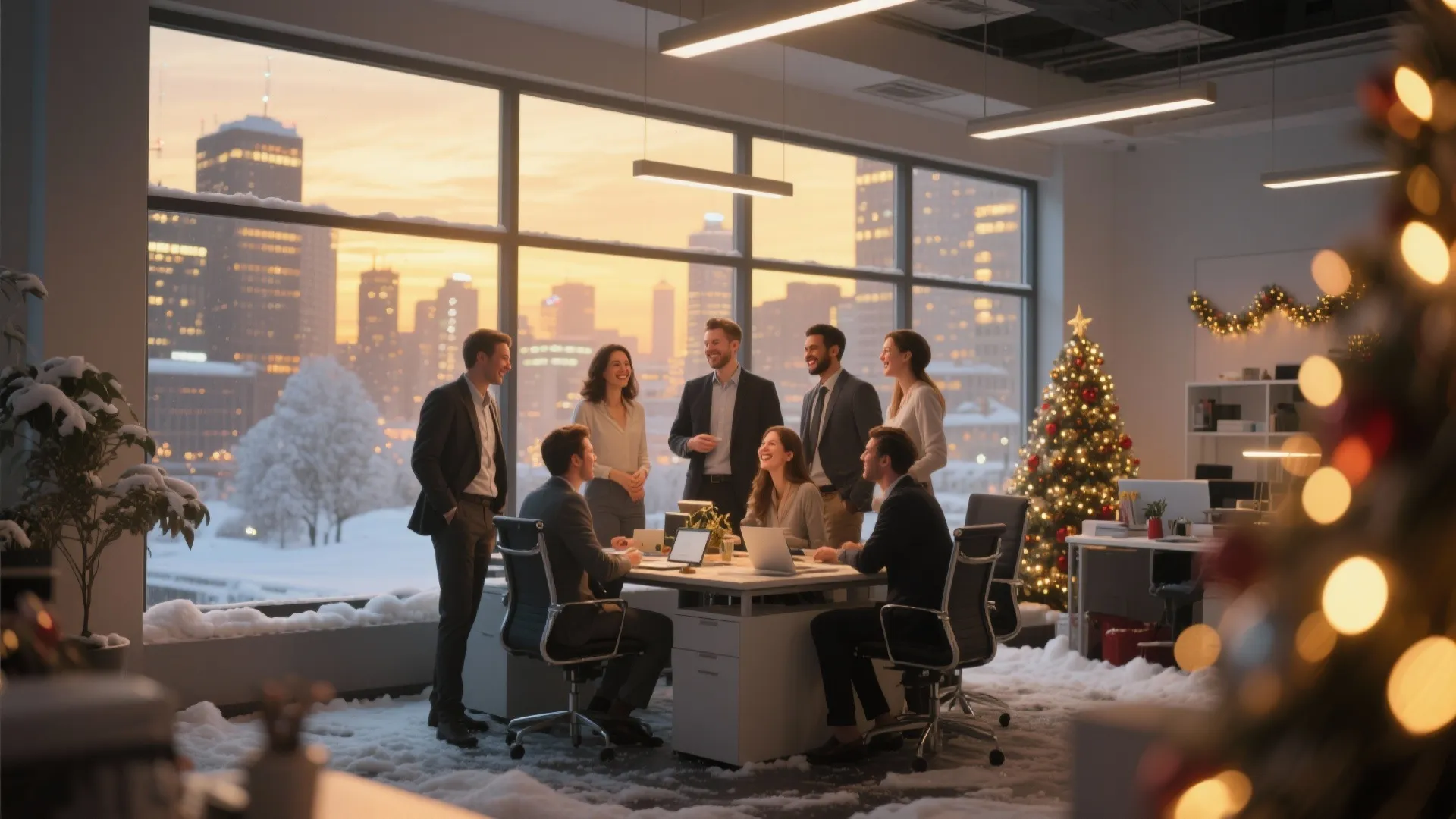 6. Office Window Wonderland