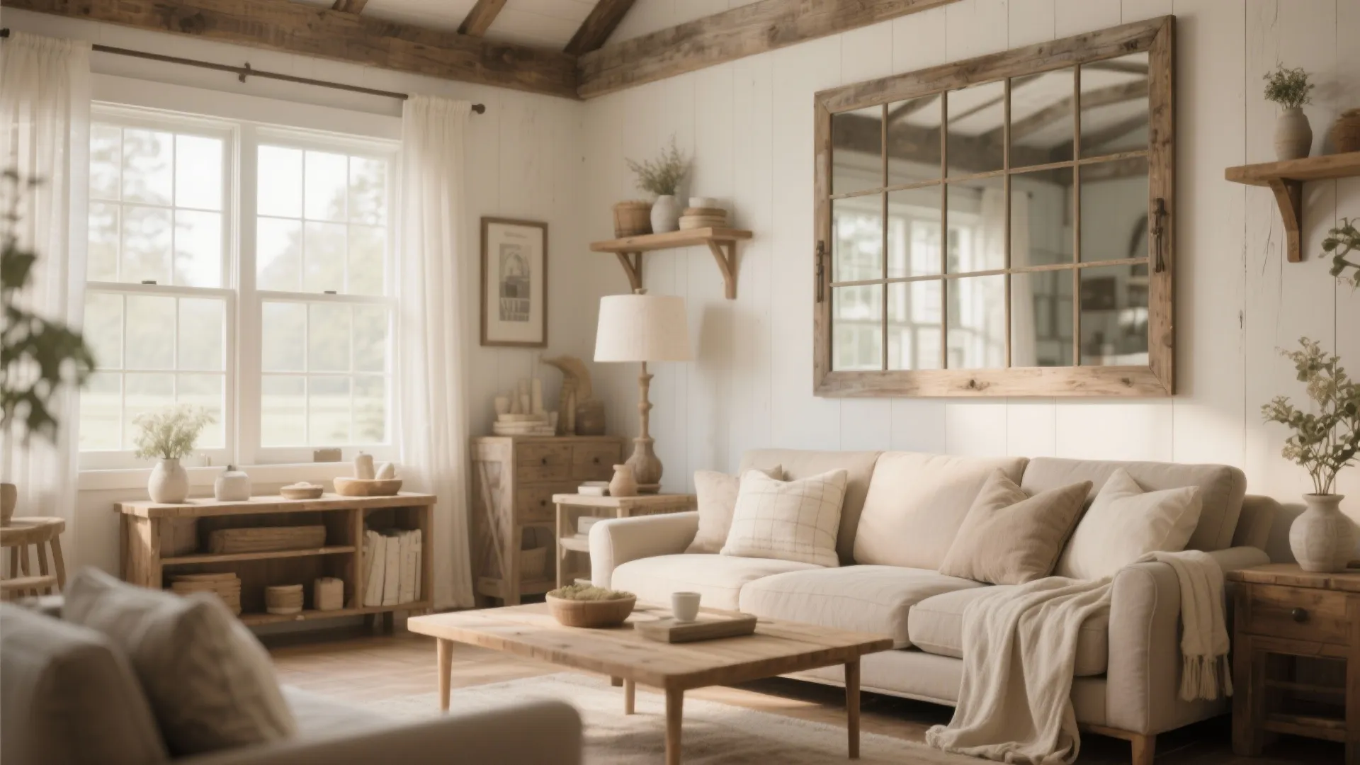 6. Windowpane-Style Mirror