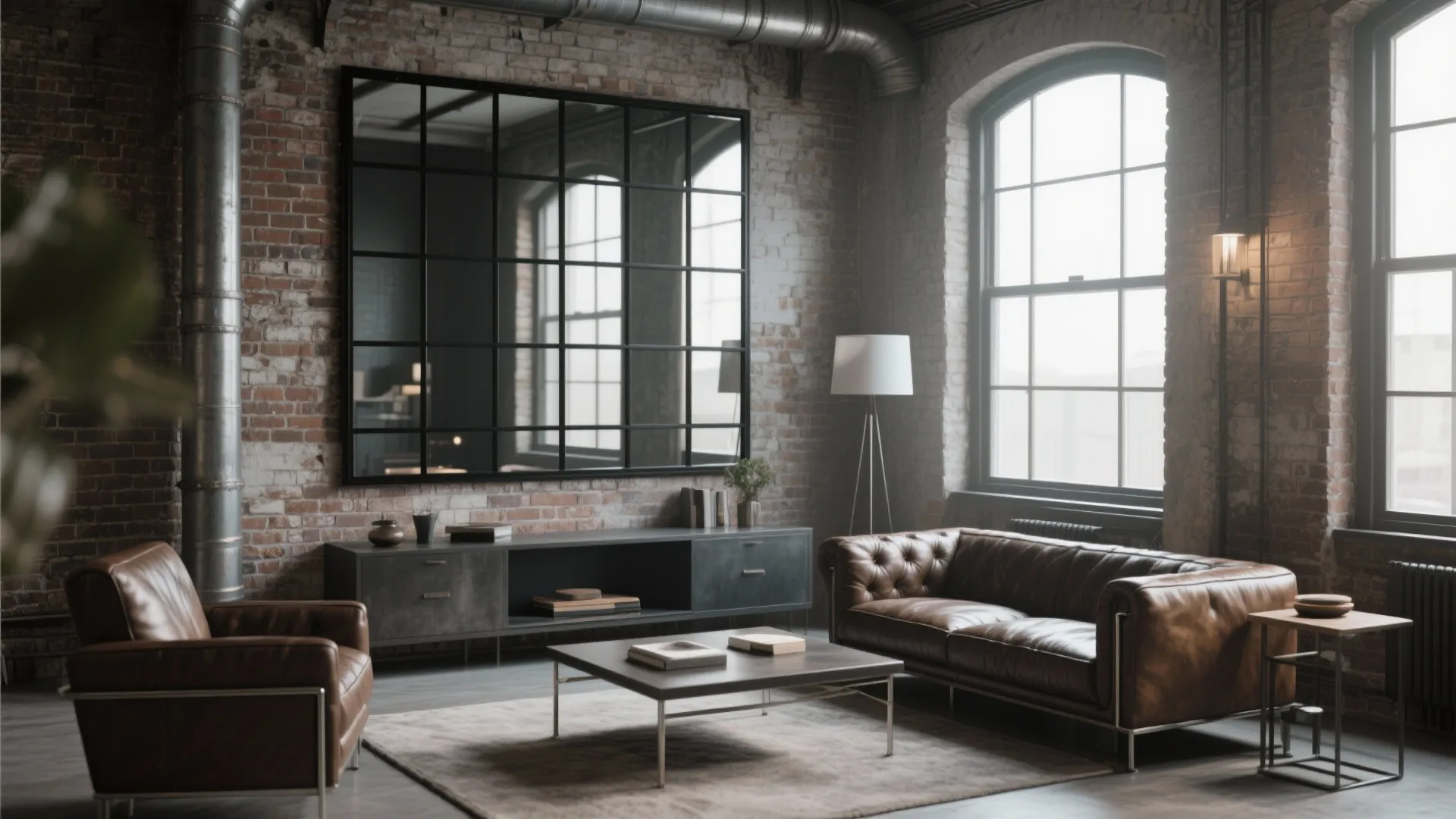 6. Windowpane-Style Mirrors