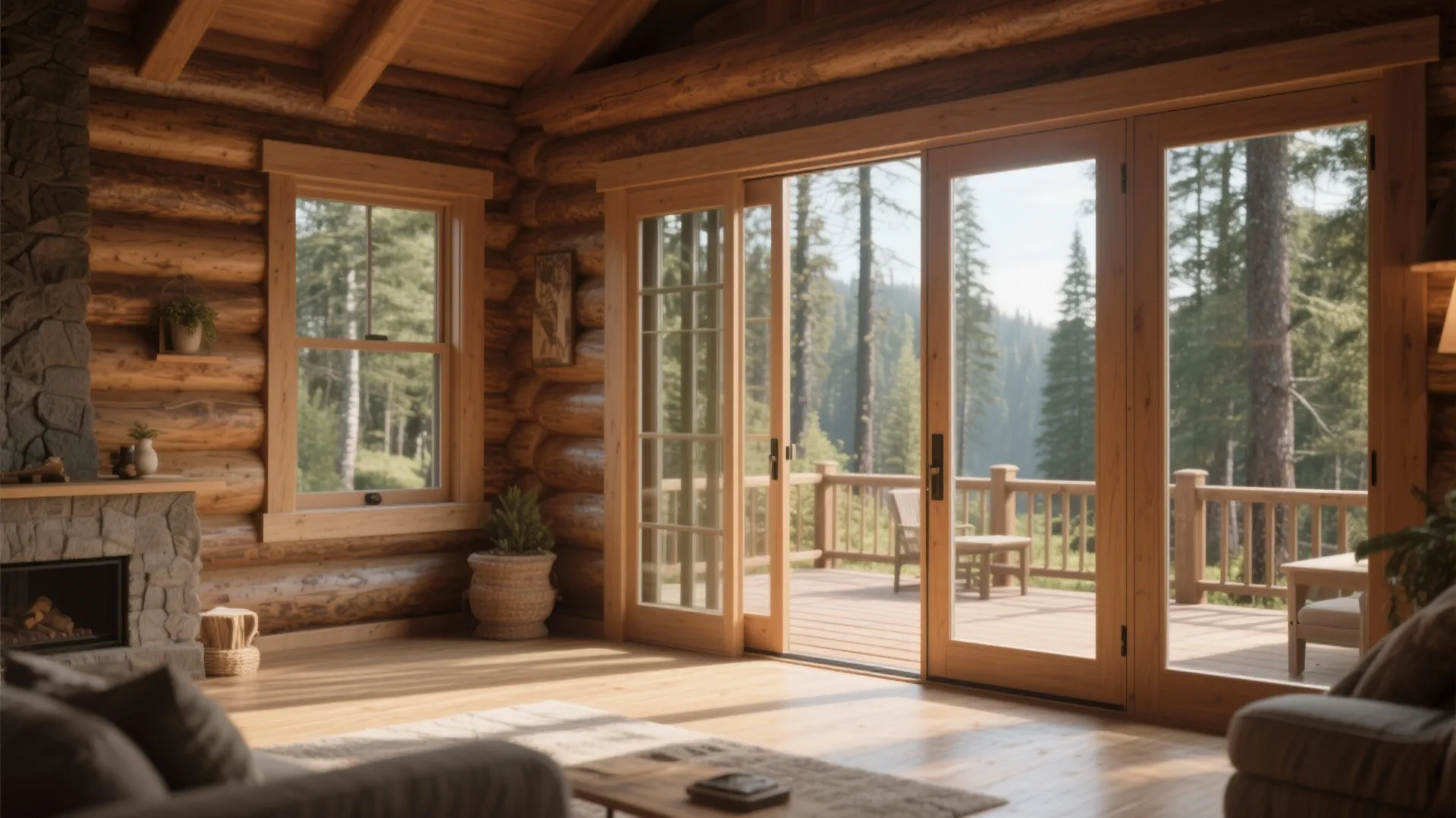4. Bring the Outdoors In with Large Windows and Pocket Doors