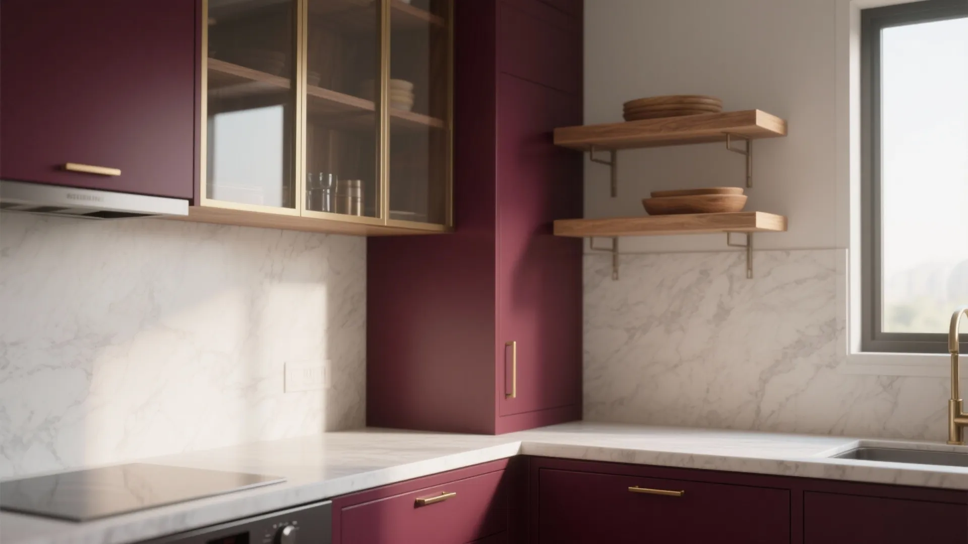 1. Anchor with a Deep Wine Cabinet