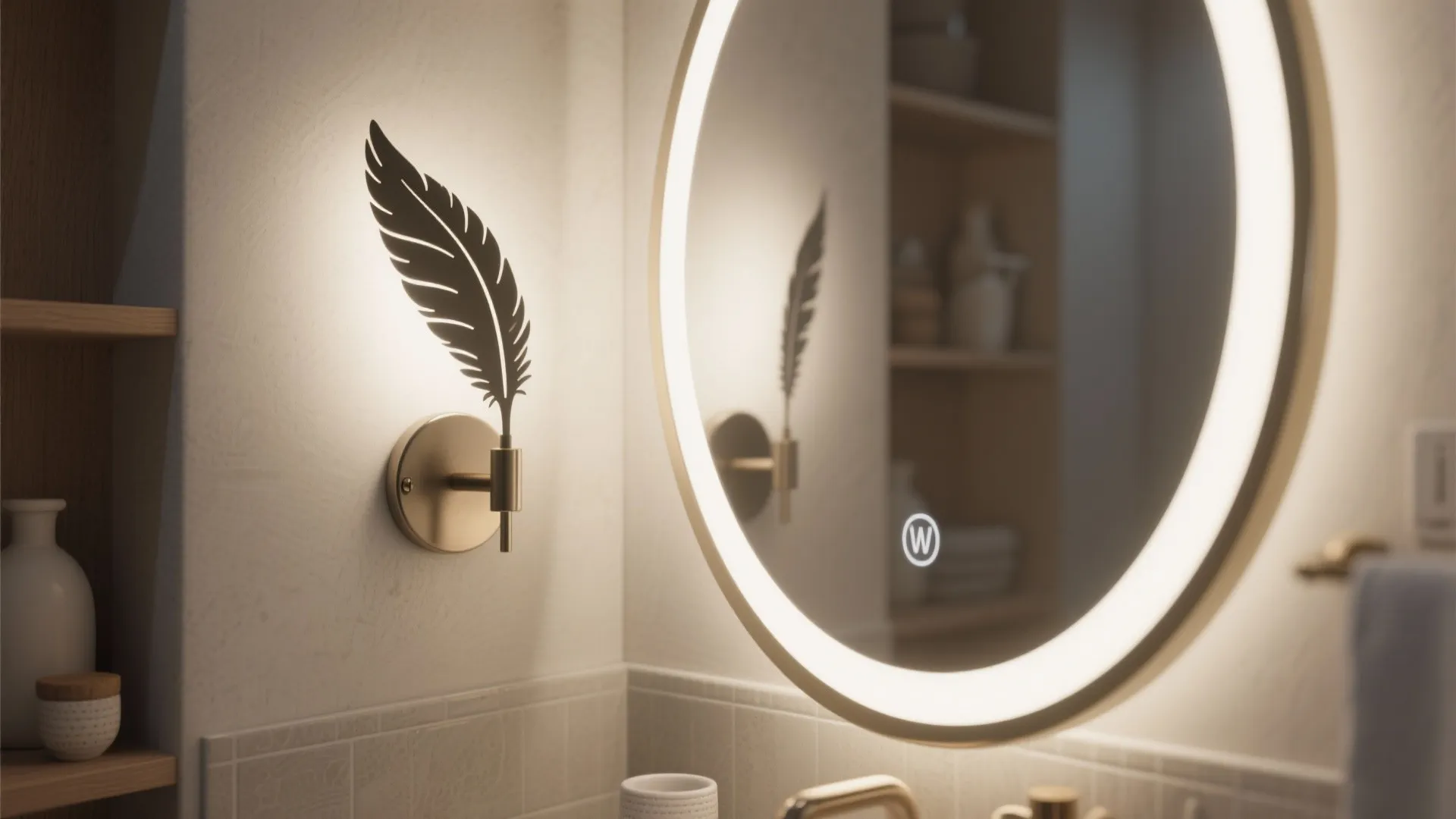 4. Art, Mirrors and Wing-Like Lighting
