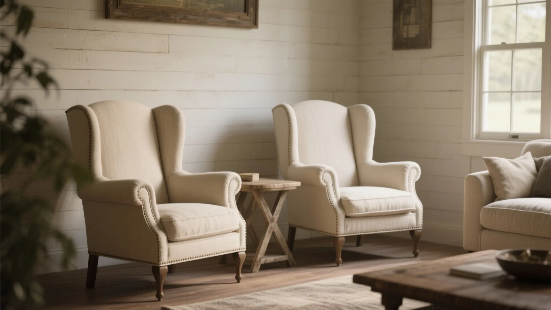 5. Wingback Accent Chairs