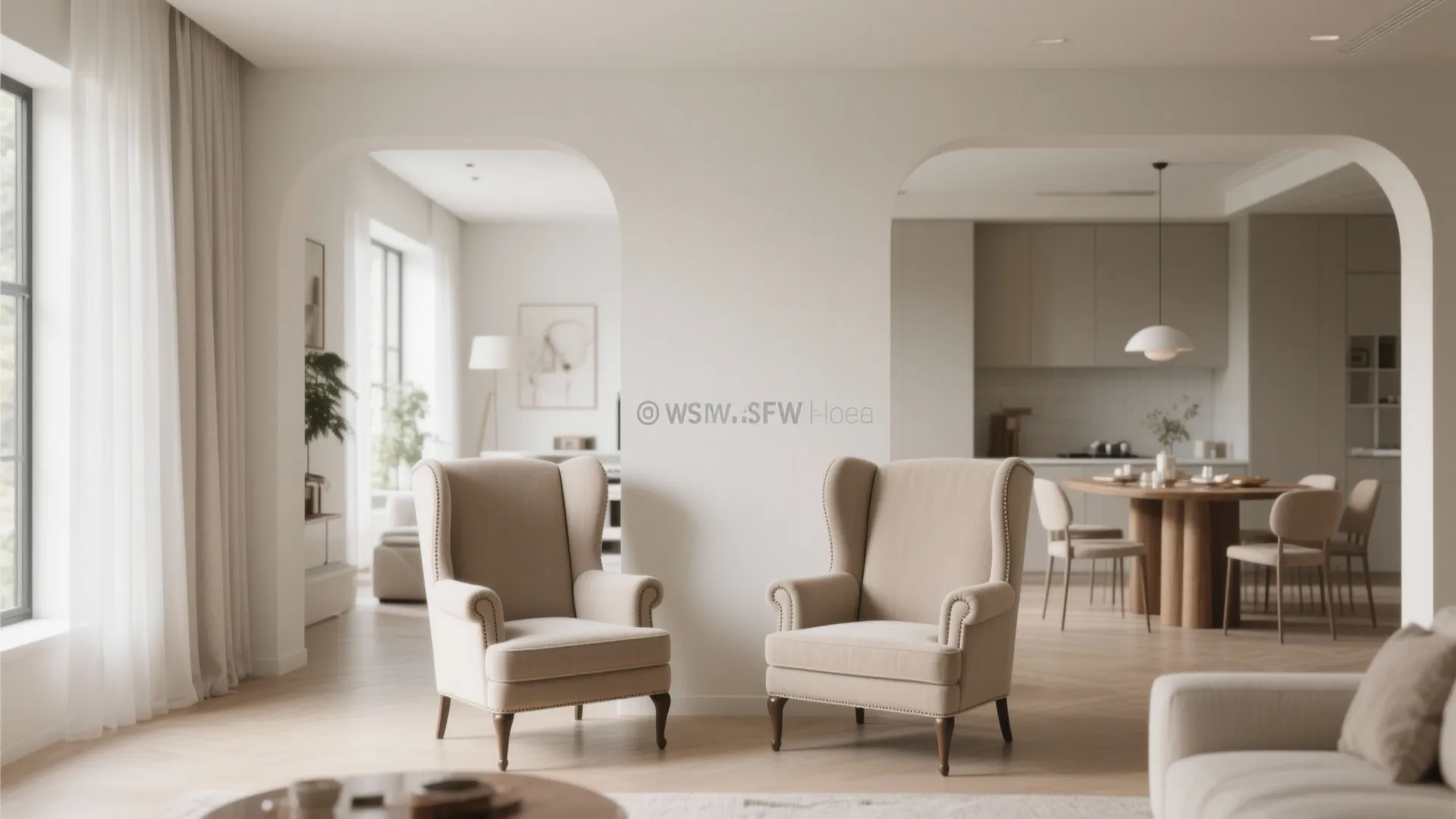 Idea 4: Use Wingback Chairs as Dividers