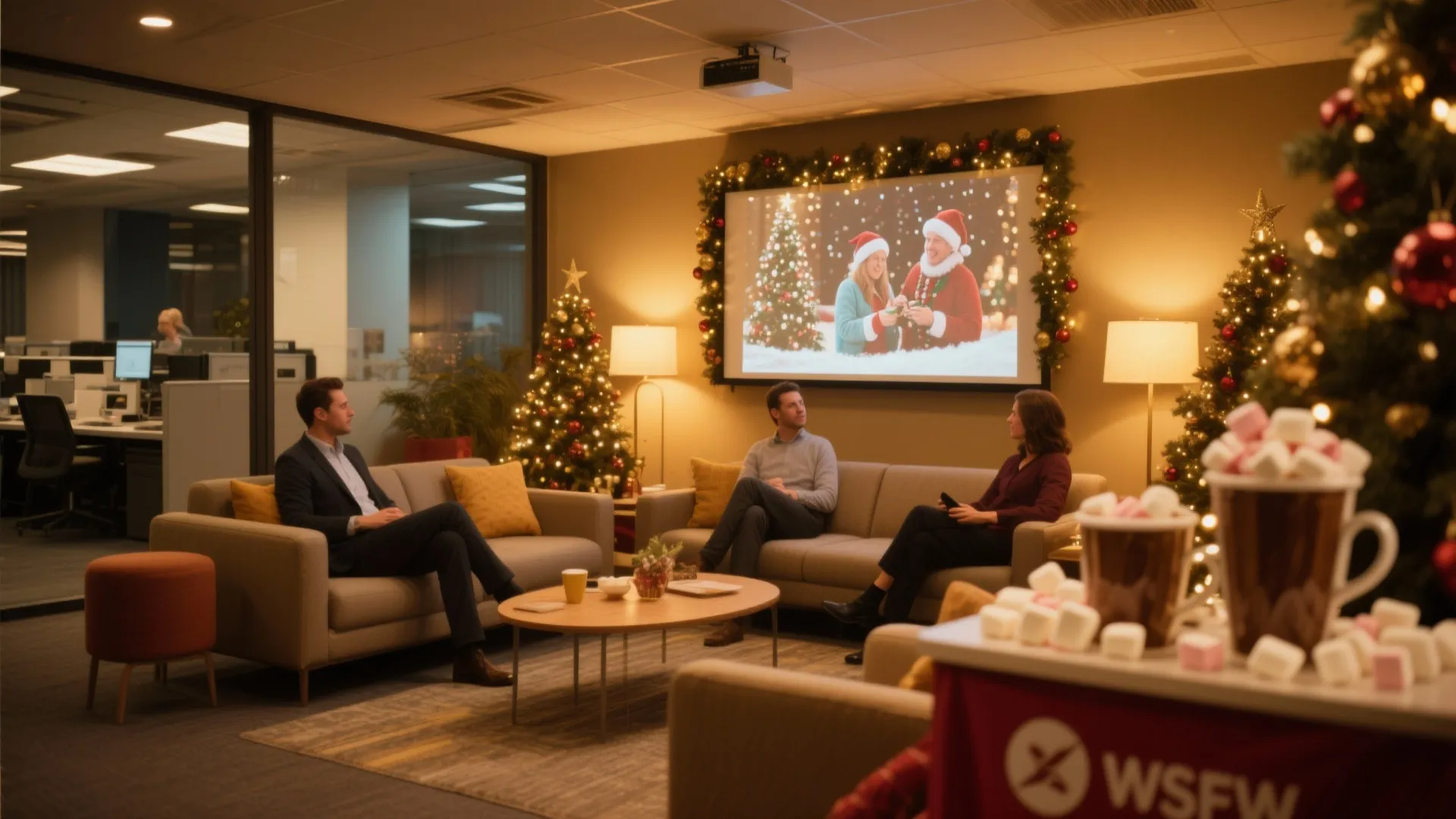 Idea 5: Winter Movie & Hot Cocoa Corner