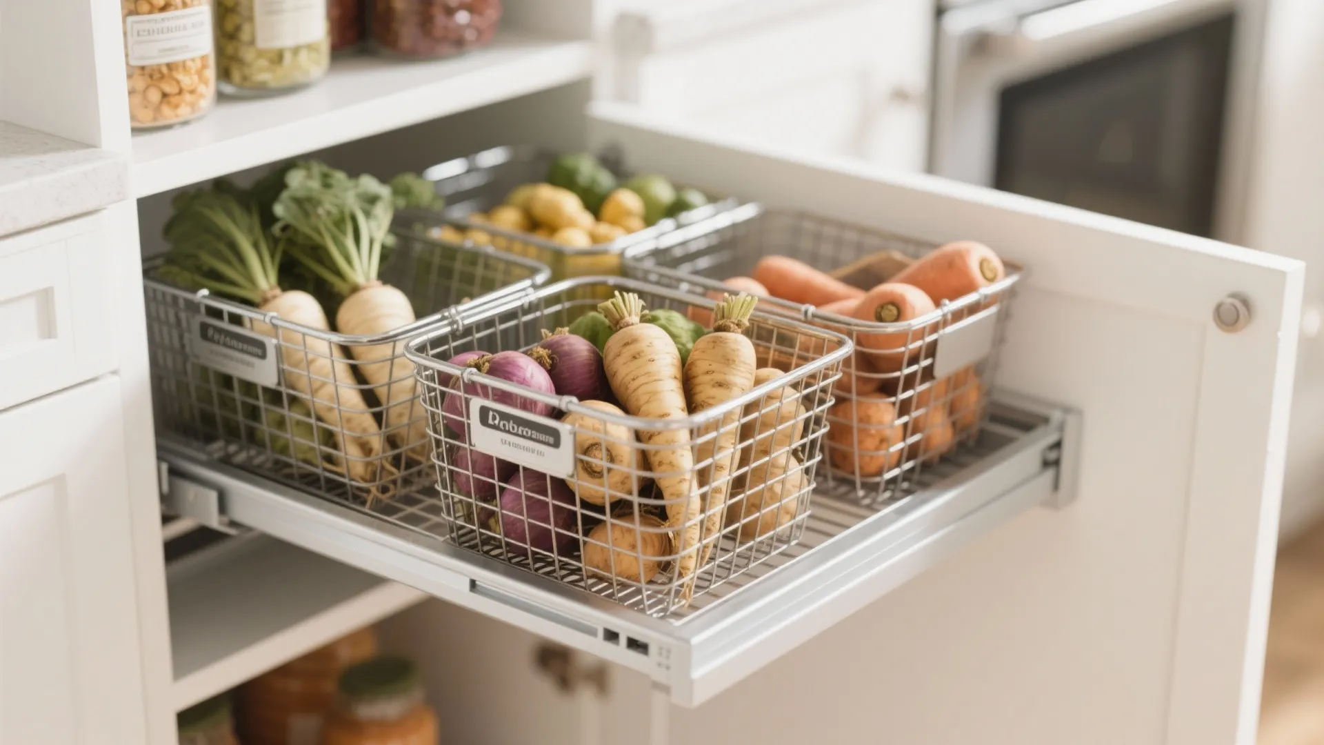 9. Slide-Out Wire Baskets