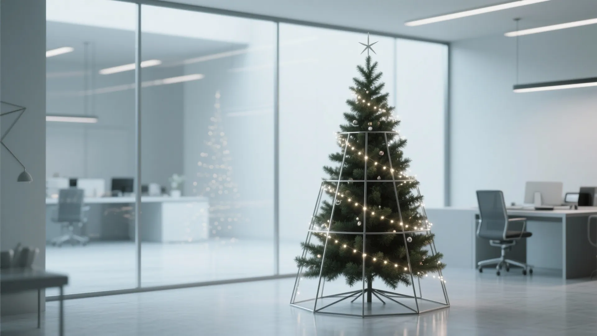 8. Minimalist Wire Frame Tree