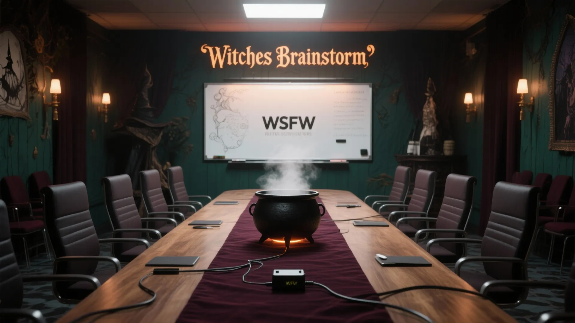 3. Themed Meeting Room — “Witch’s Brainstorm”