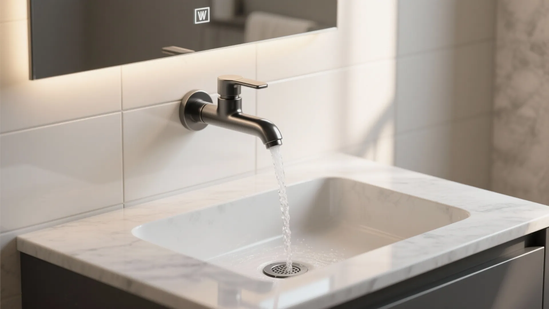 4) Wall-mounted faucets = more counter, less cleanup