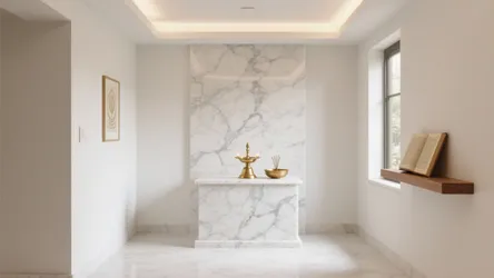 5 White Marble Pooja Room Designs That Elevate Small Spaces
