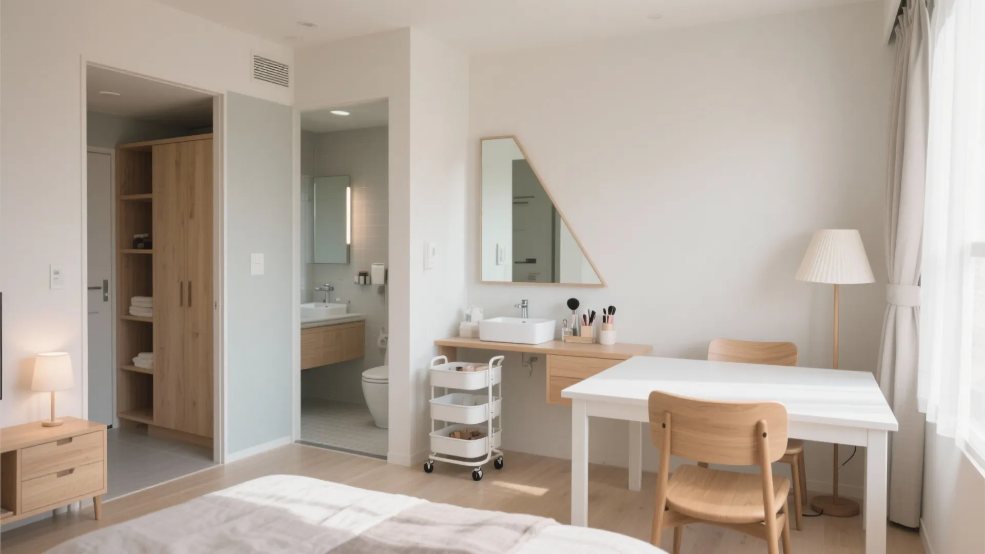 2. 女性の“身支度動線”を最短にする動線規整