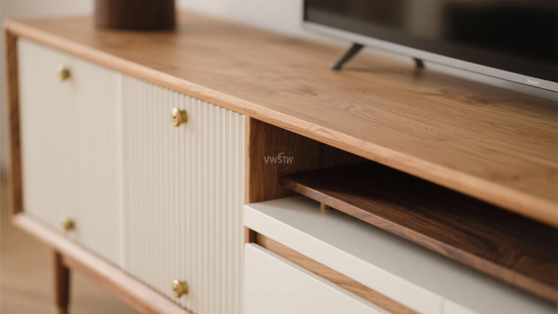 Warmth of wood accents without darkening the space