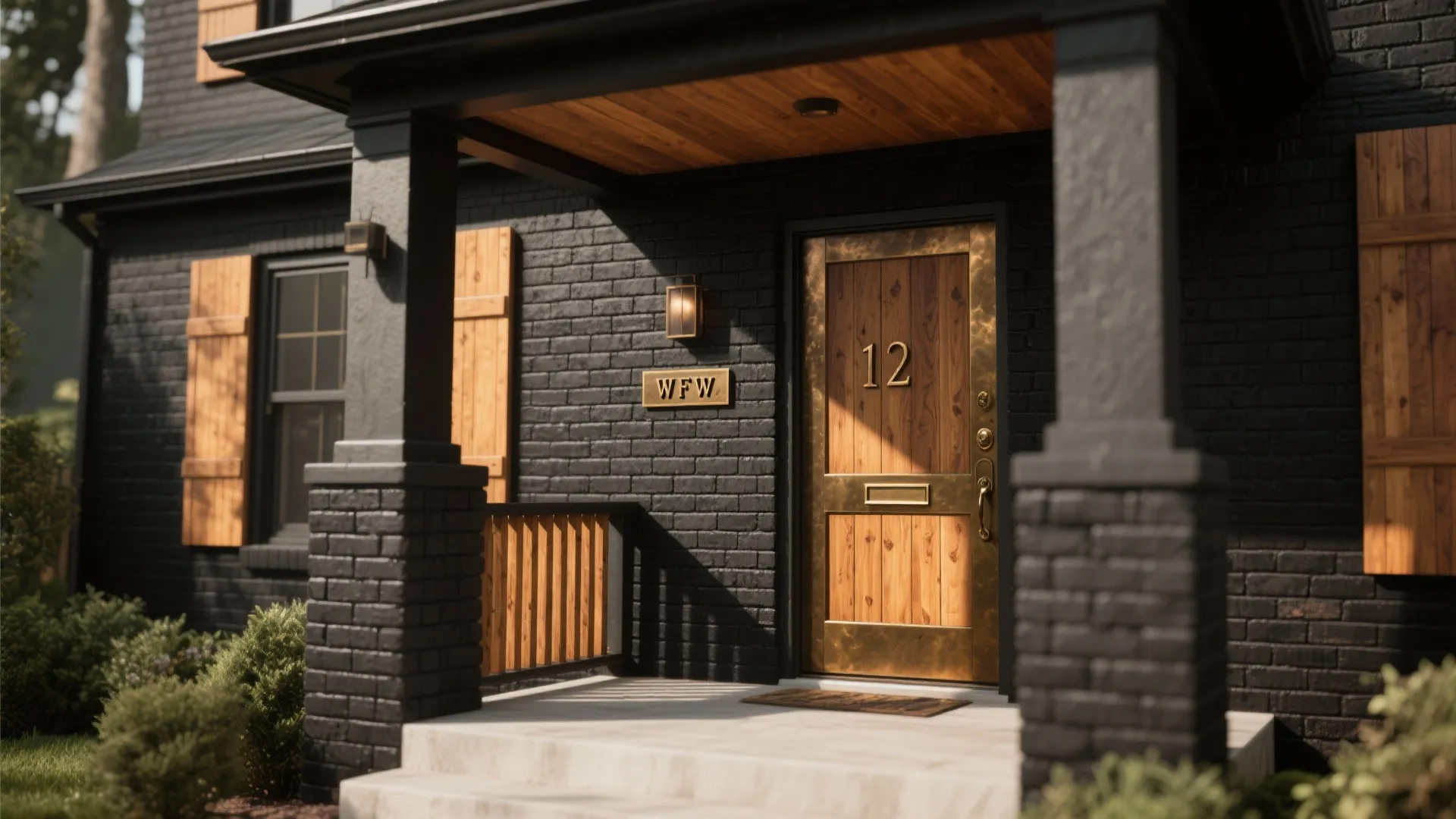 4. Accent with warm wood or bronze details