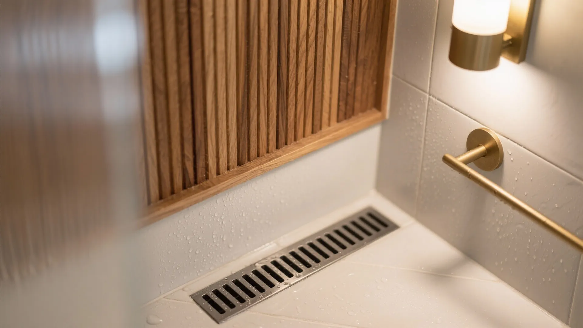 Warm Wood Accents and Light Layers in the Corner