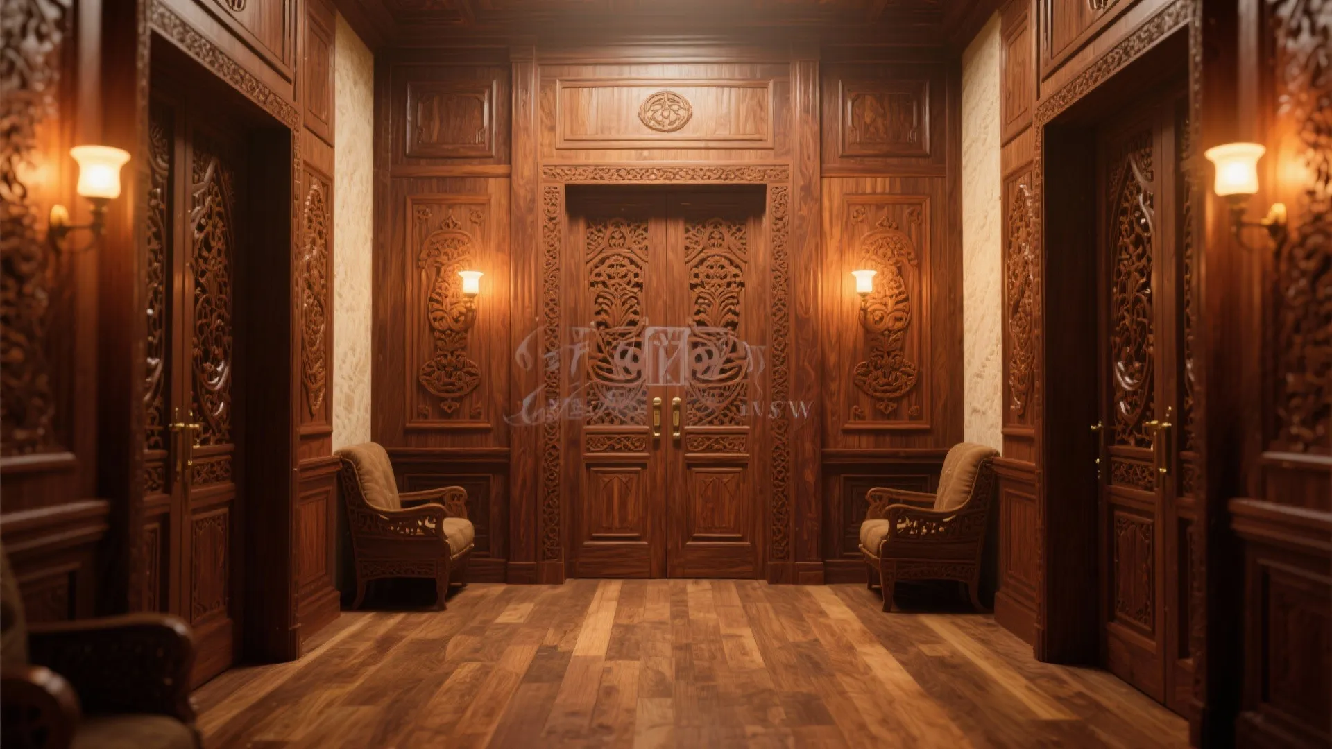 Wood-accented sanctuary