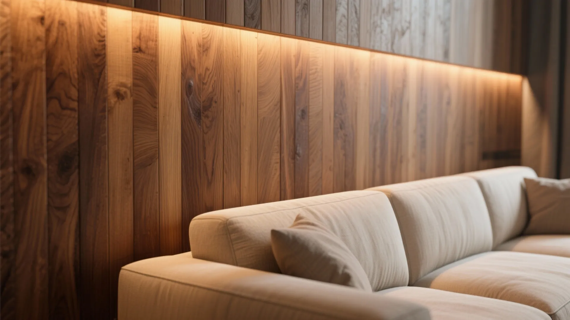 3. Tongue-and-Groove with Natural Wood Accent