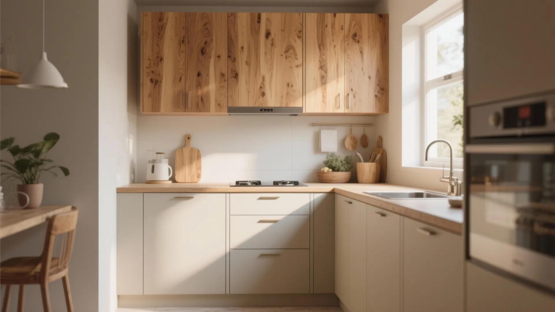 Wood Accents on Upper Cabinets