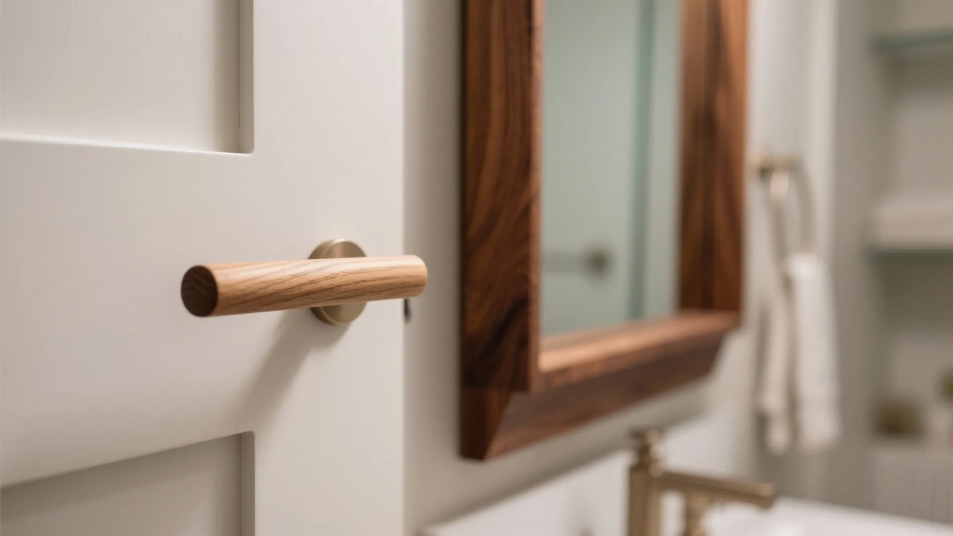 Wood accents for warmth without bulk