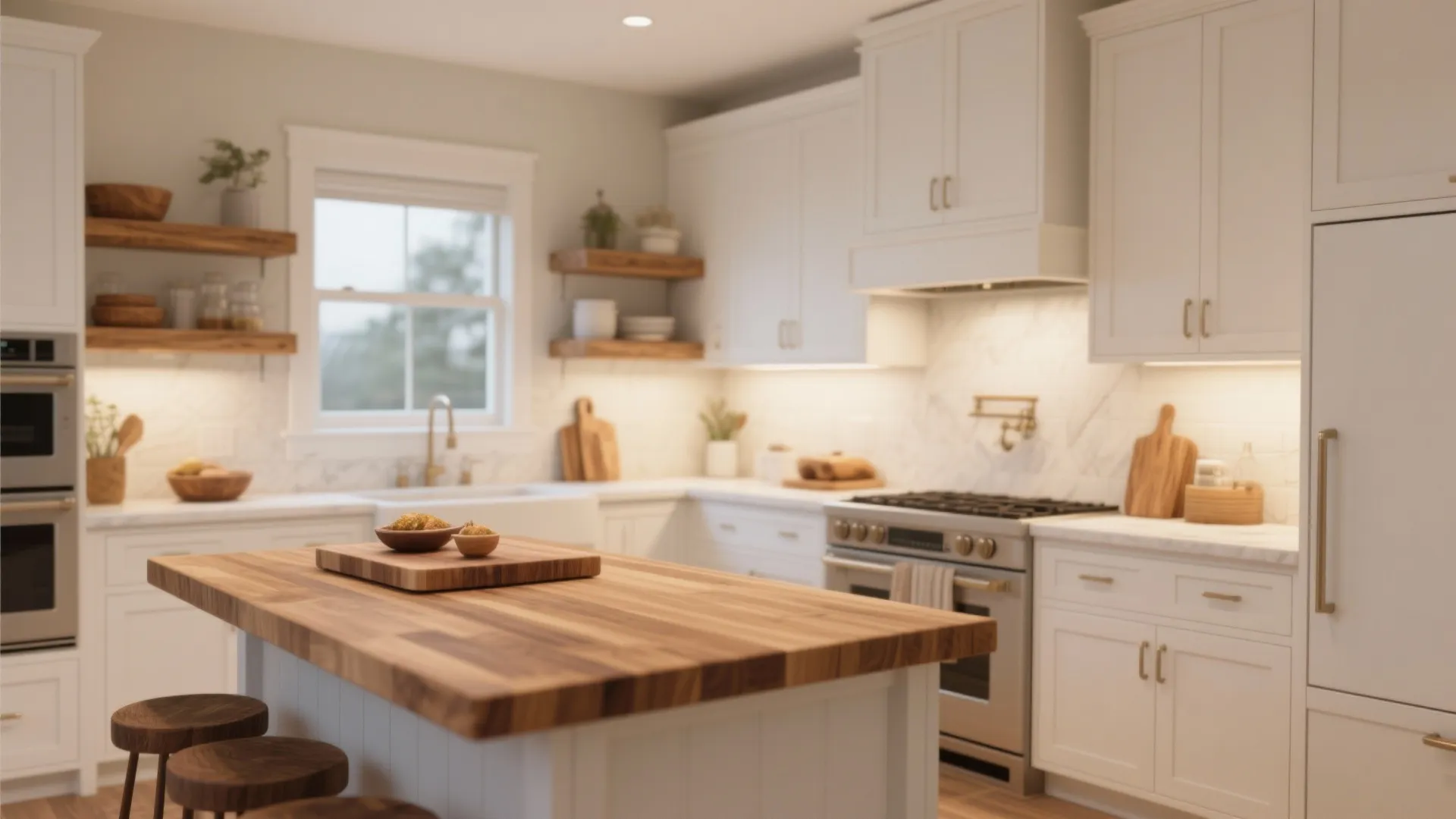 2. Warm up with natural wood accents