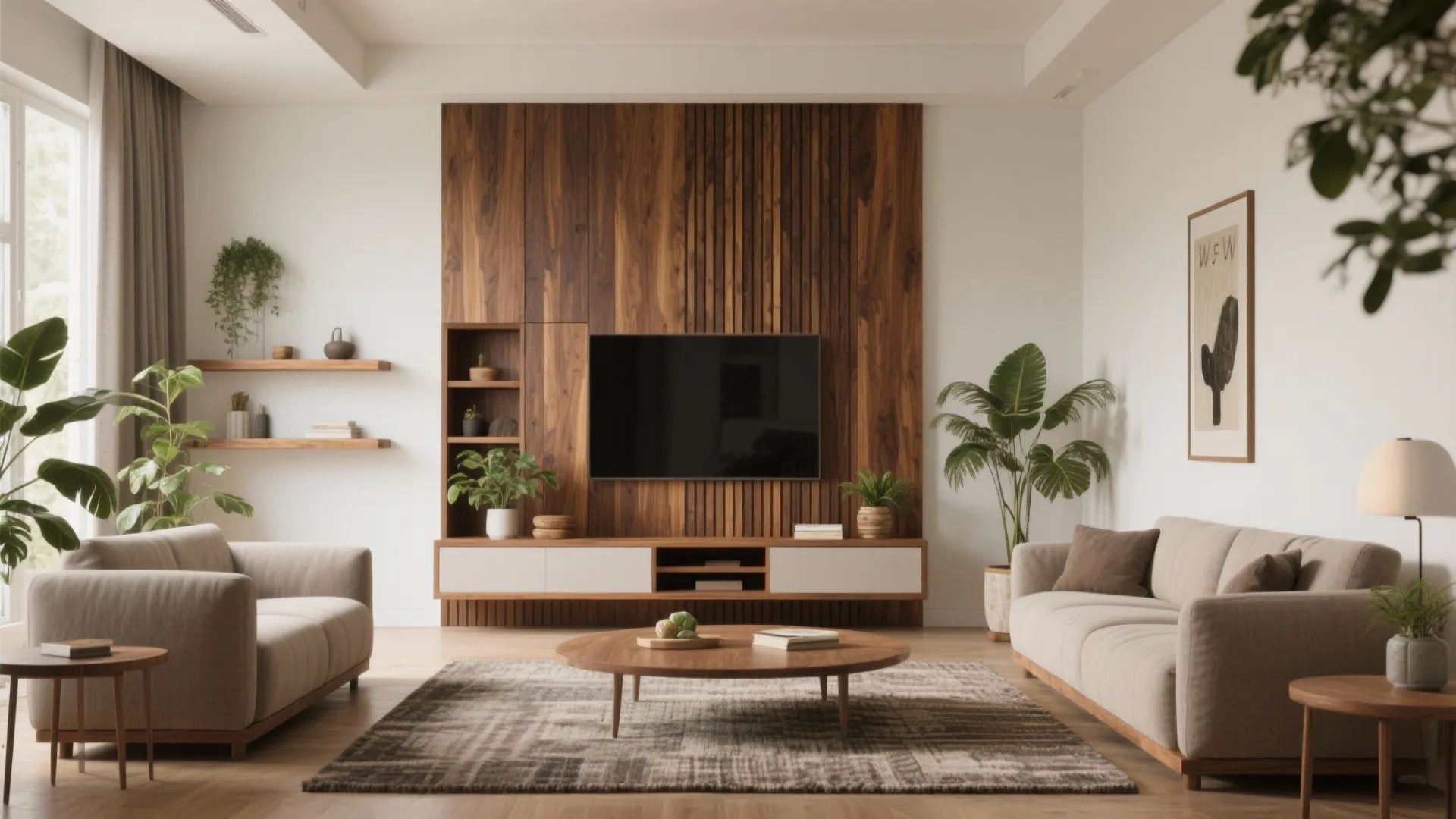 Natural wood accents for Bangalore warmth