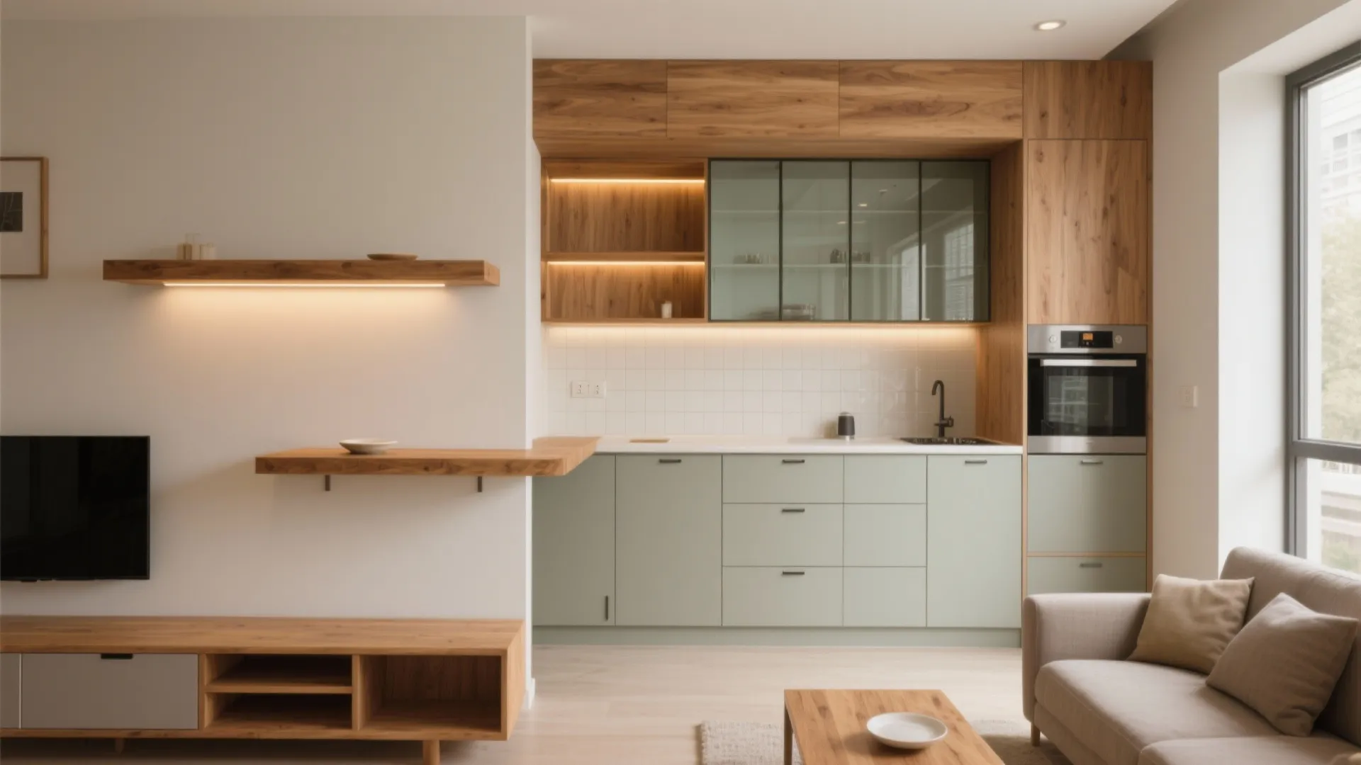 Natural Wood Accents for Warmth and Calm