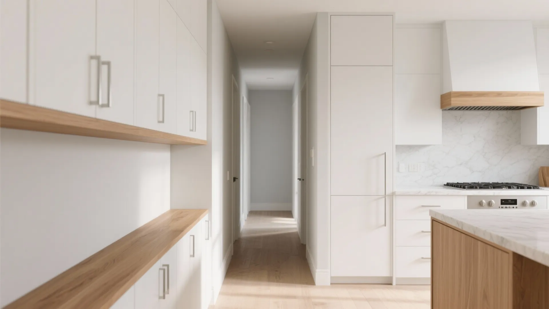 Natural wood accents that warm a compact plan