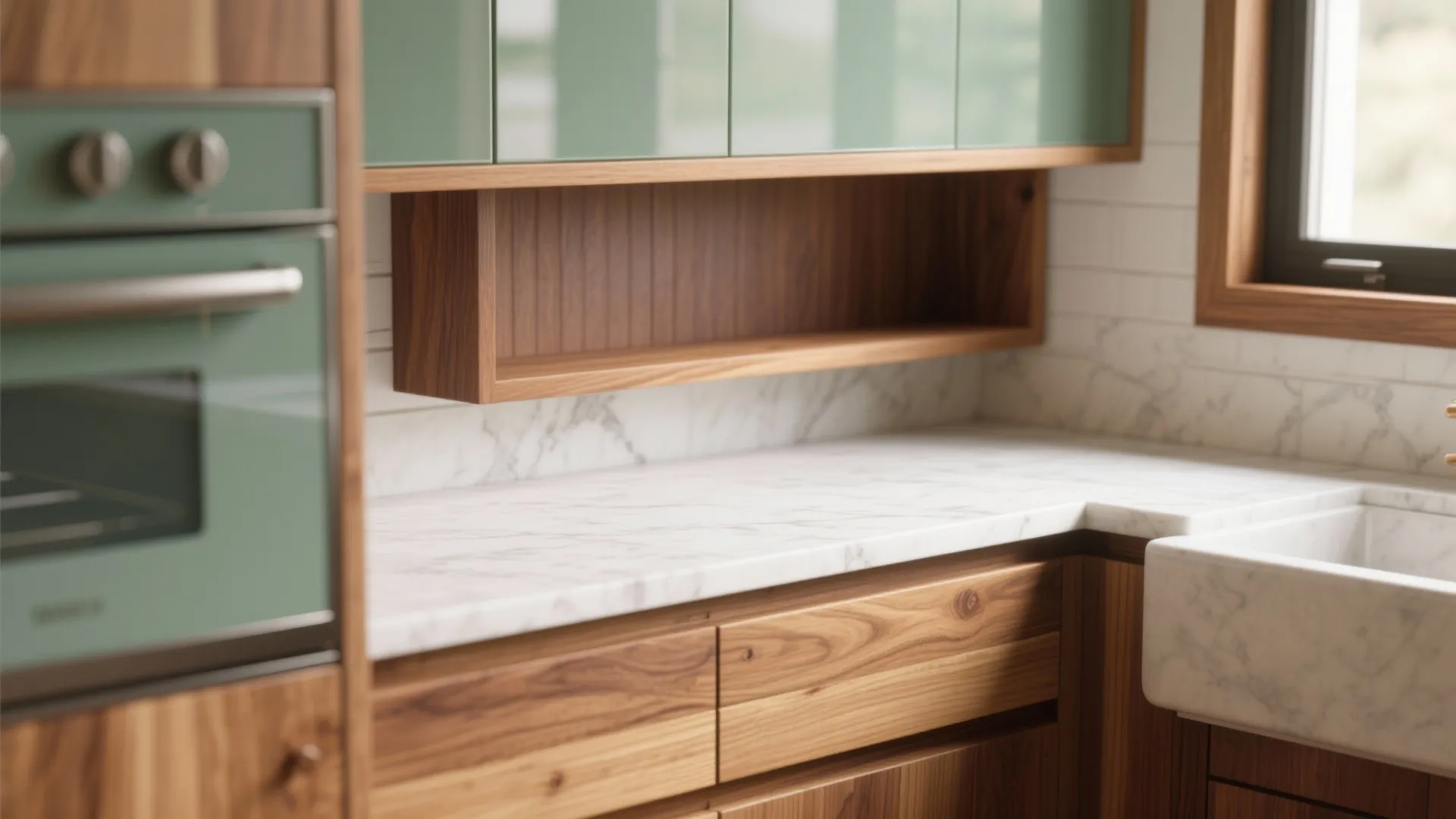 Warm Wood Accents That Cozy Up a Tiny Kitchen