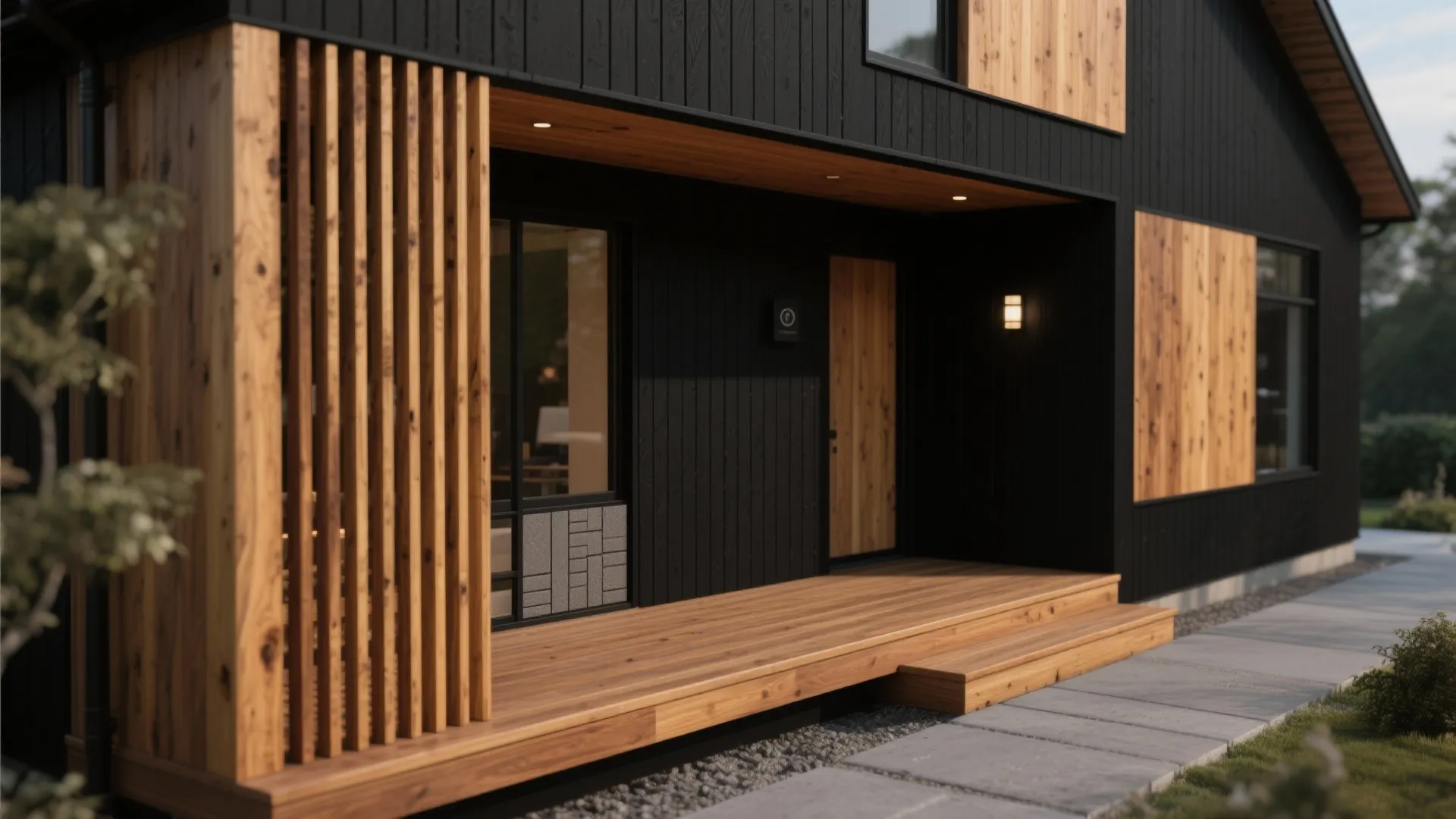 2. Warm Wood Accents to Soften the Bold