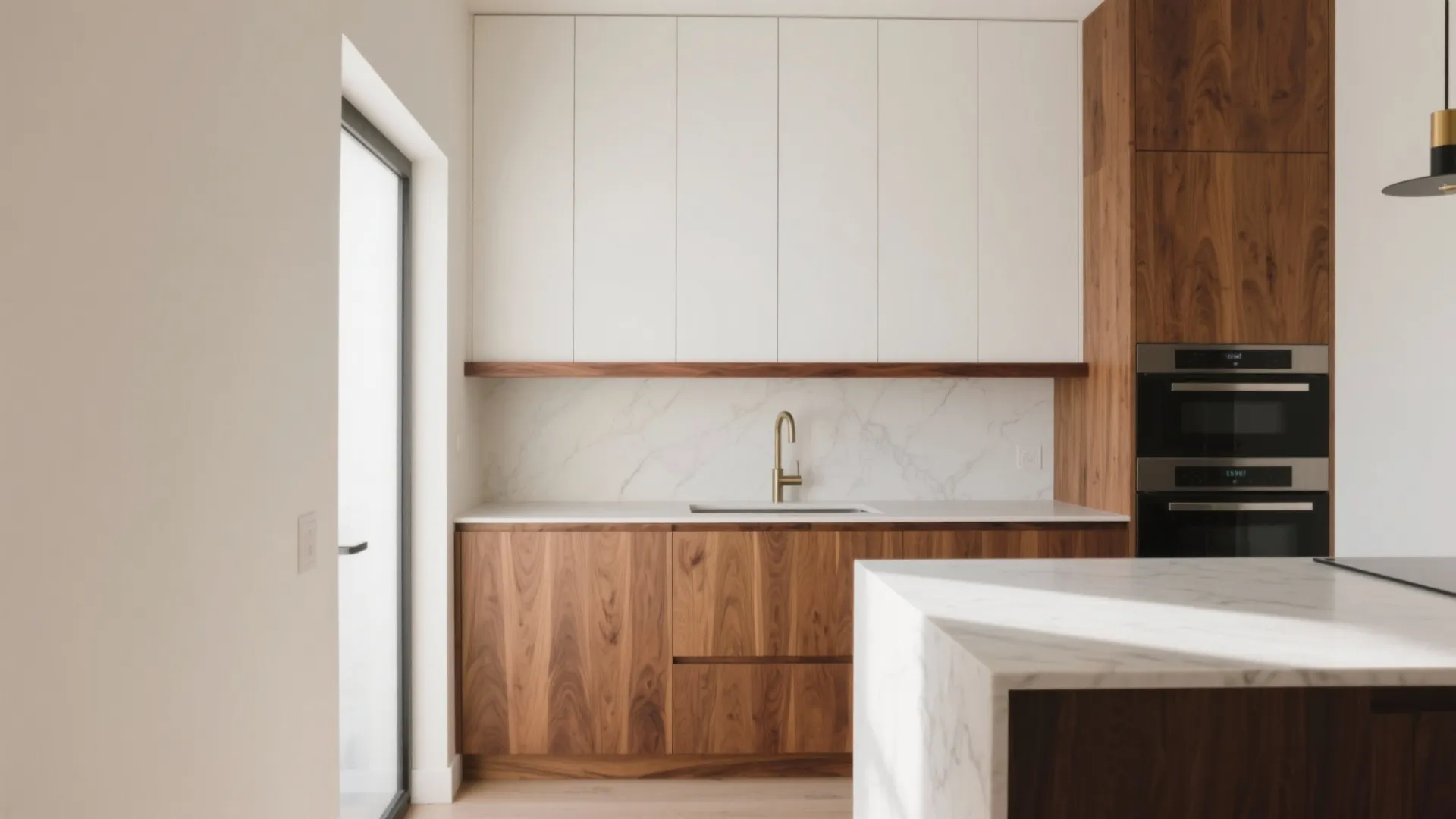Wood Accents That Warm Up Minimalism