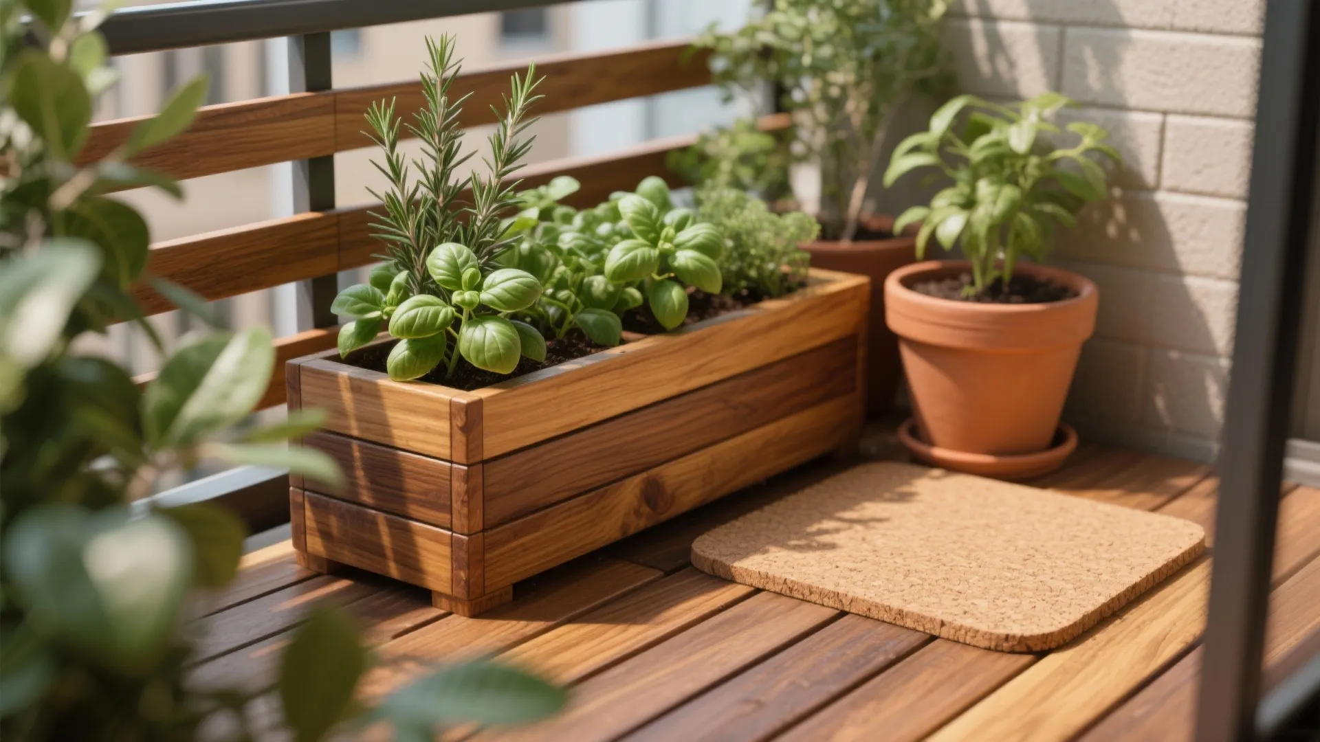 Warm wood accents and textured comfort