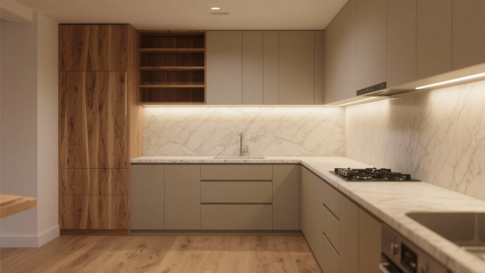 Warm Wood Accents, Not Full Wood