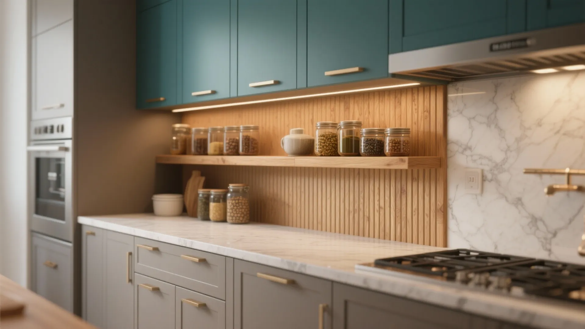 Warm wood accents that don’t overpower