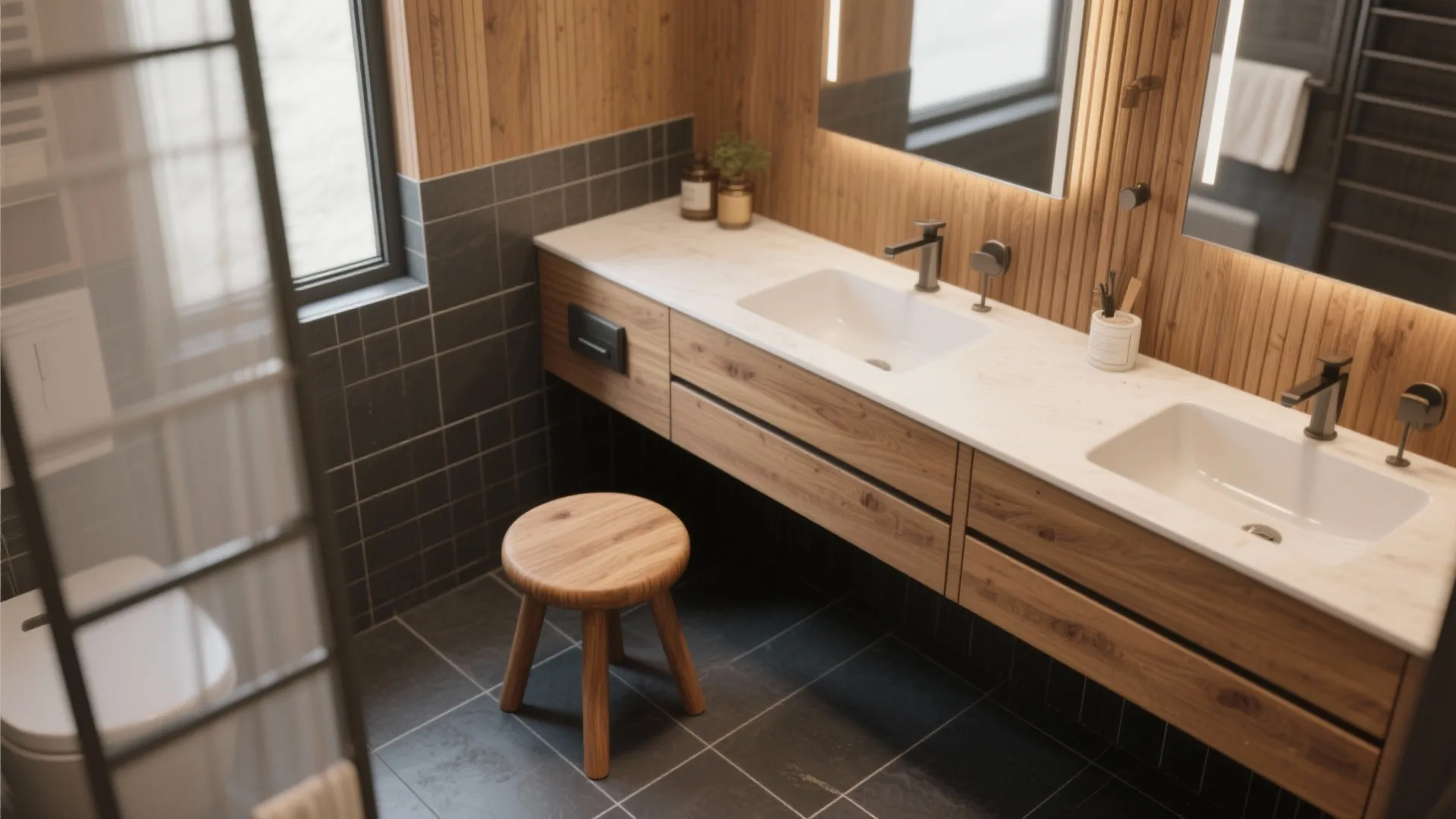 2. Warm Wood Accents