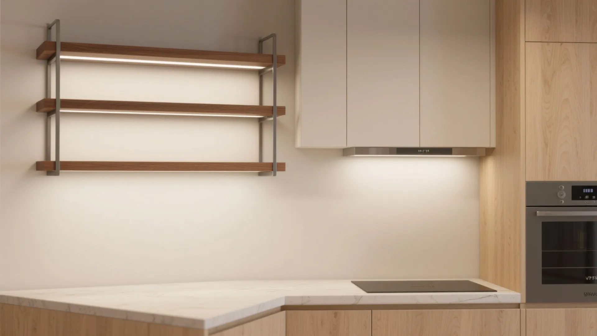 Warmth from wood accents (without darkening)