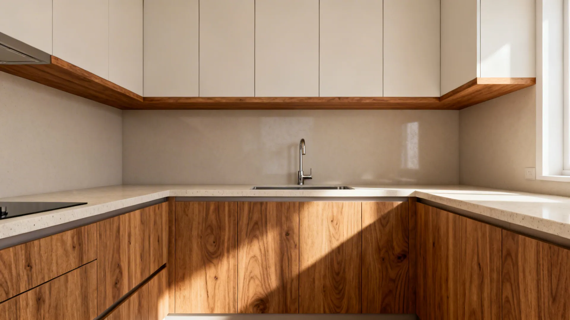 Warmth with wood accents, not overload