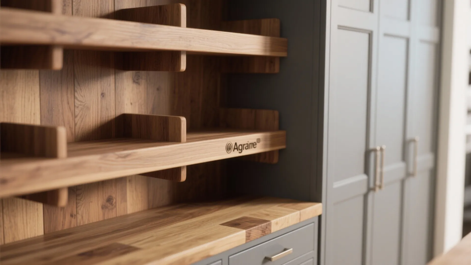 2. Warm wood accents to add texture