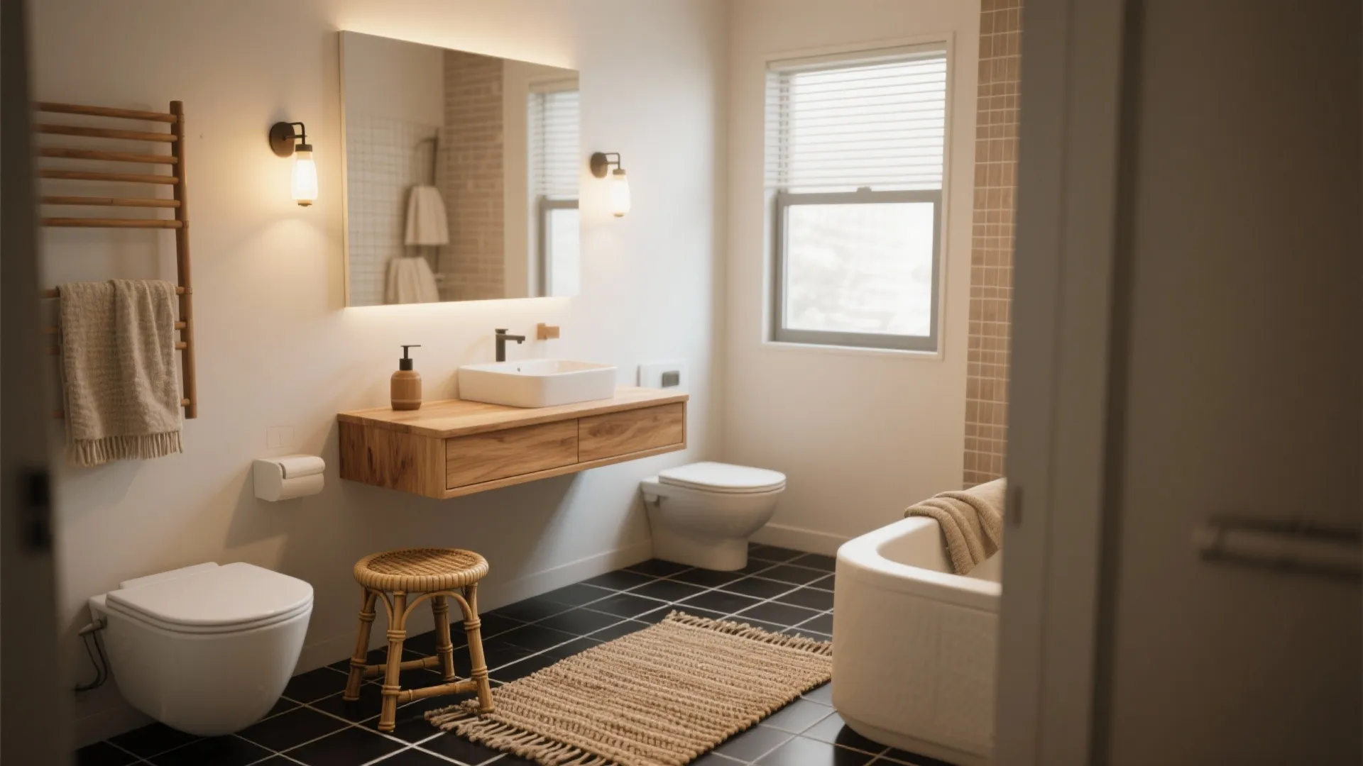 3. Soften with Warm Wood Accents