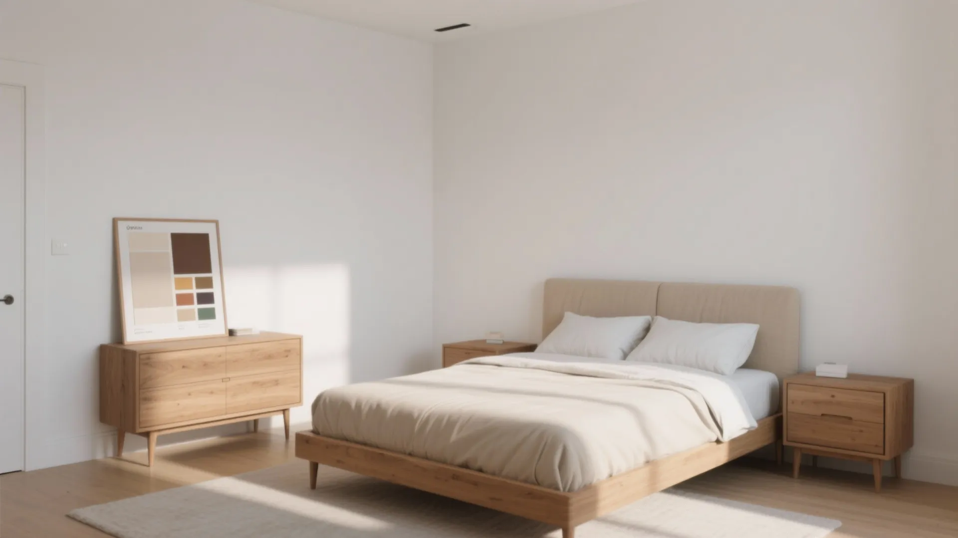 2. Contrast with Warm Wood Accents