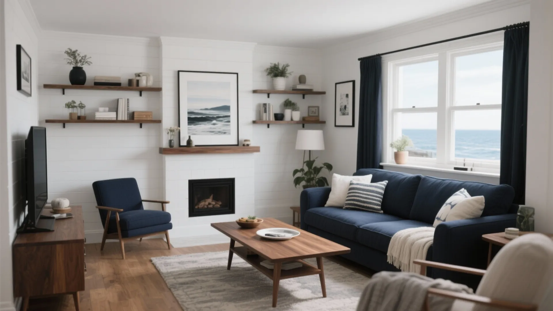 Wood Accents to Warm the Palette