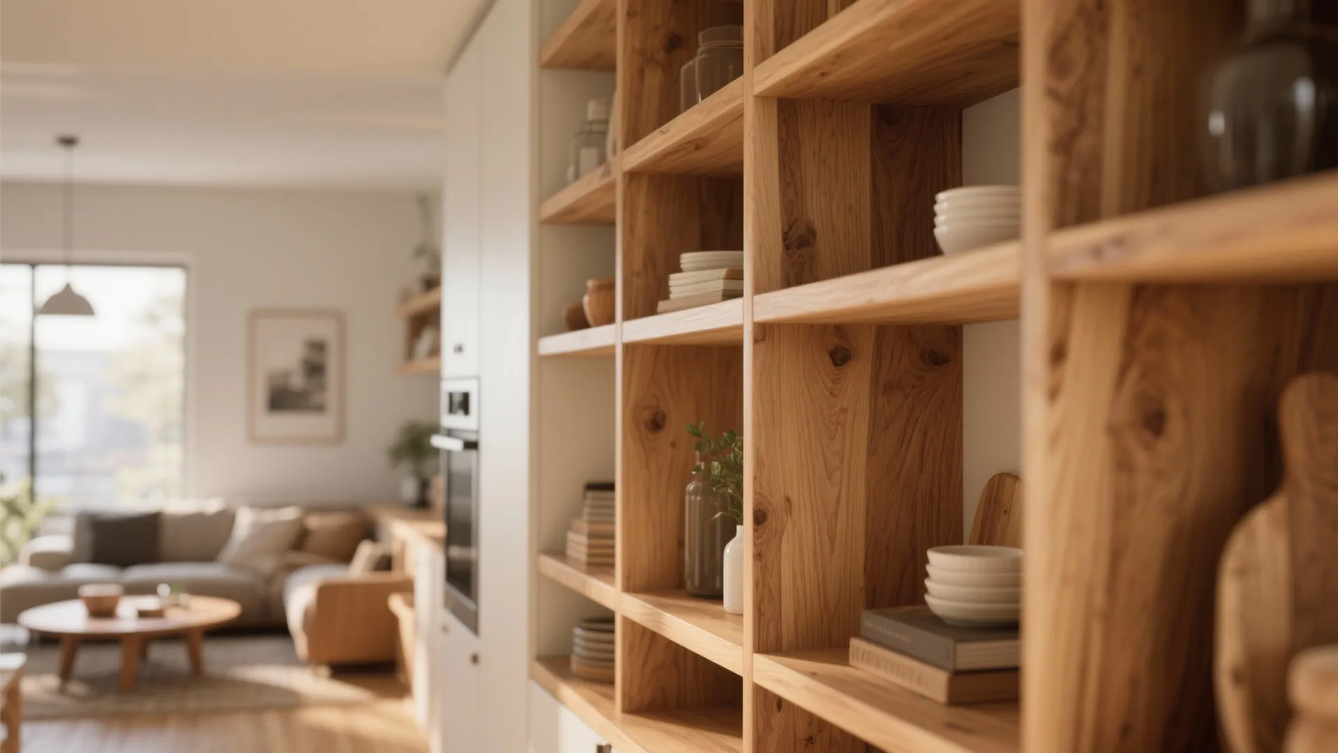 4. Warmth with Wood Accents