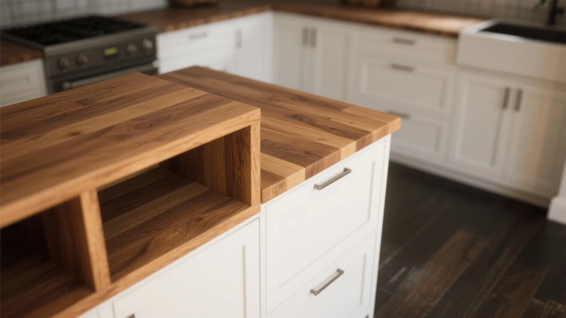 1. Embrace contrast with warm wood accents