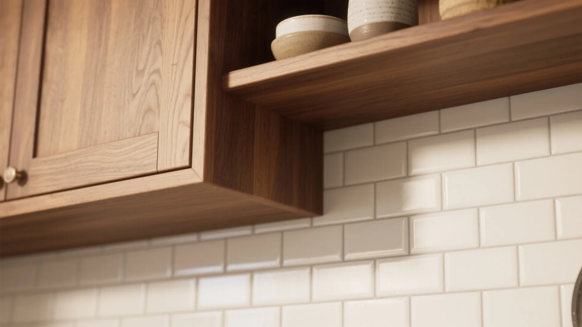 1. Warm wood accents to soften the starkness